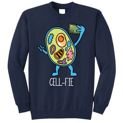 Cell Fie Funny Cellfie Selfie Biology Science Teacher Tall Sweatshirt