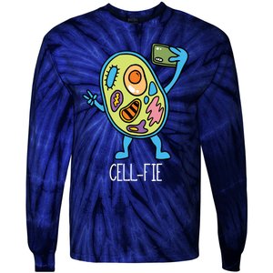 Cell Fie Funny Cellfie Selfie Biology Science Teacher Tie-Dye Long Sleeve Shirt