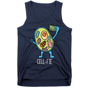 Cell Fie Funny Cellfie Selfie Biology Science Teacher Tank Top