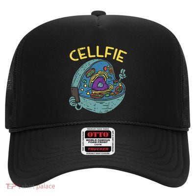 Cell Fie Funny Science Biology Teacher High Crown Mesh Back Trucker Hat