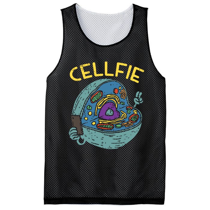 Cell Fie Funny Science Biology Teacher Mesh Reversible Basketball Jersey Tank