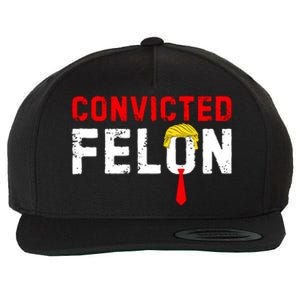 Convicted Felon Funny Trump Wool Snapback Cap