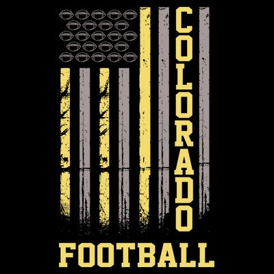 Colorado Football Fan American Flag T-Shirt