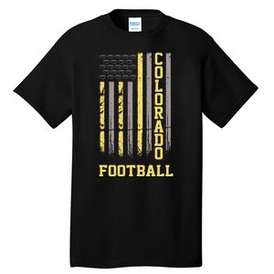 Colorado Football Fan American Flag Tall T-Shirt