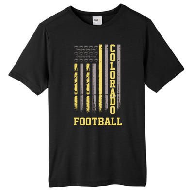 Colorado Football Fan American Flag Tall Fusion ChromaSoft Performance T-Shirt