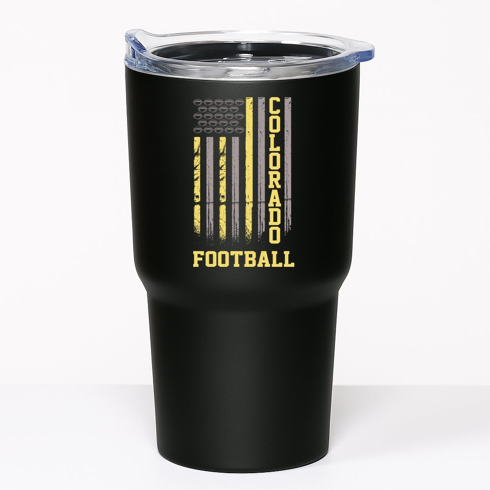 Colorado Football Fan American Flag Tumbler