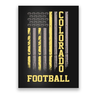 Colorado Football Fan American Flag Poster