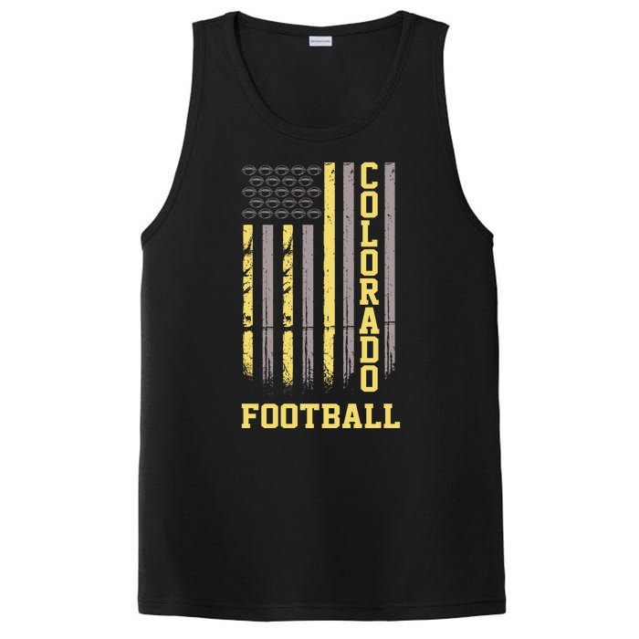 Colorado Football Fan American Flag PosiCharge Competitor Tank