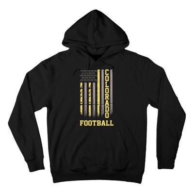 Colorado Football Fan American Flag Tall Hoodie