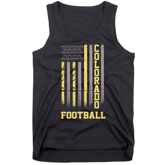 Colorado Football Fan American Flag Tank Top