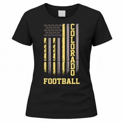 Colorado Football Fan American Flag Women's T-Shirt