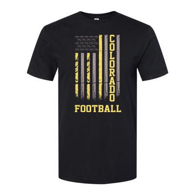 Colorado Football Fan American Flag Softstyle® CVC T-Shirt