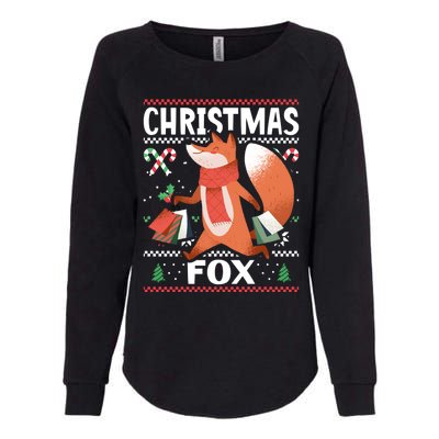 Christmas Fox For Xmas Gift Womens California Wash Sweatshirt