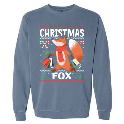 Christmas Fox For Xmas Gift Garment-Dyed Sweatshirt