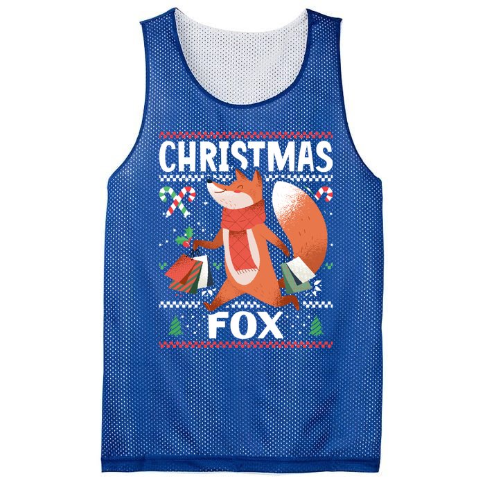 Christmas Fox For Xmas Gift Mesh Reversible Basketball Jersey Tank