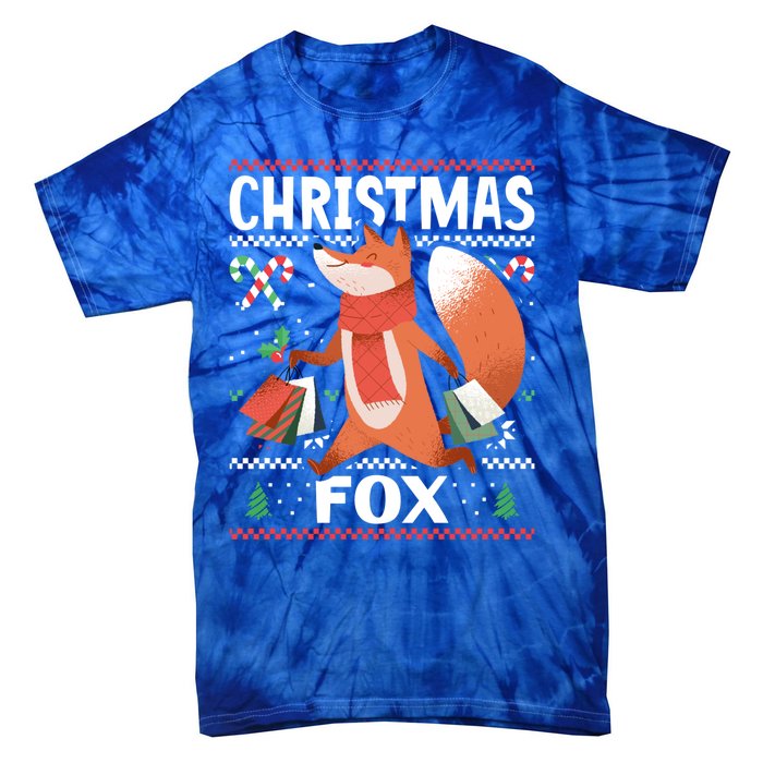 Christmas Fox For Xmas Gift Tie-Dye T-Shirt