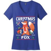 Christmas Fox For Xmas Gift Women's V-Neck T-Shirt