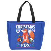 Christmas Fox For Xmas Gift Zip Tote Bag