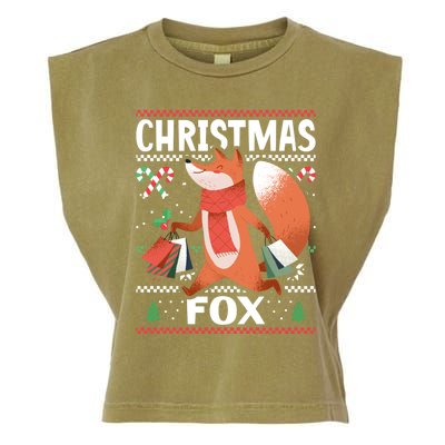 Christmas Fox For Xmas Gift Garment-Dyed Women's Muscle Tee