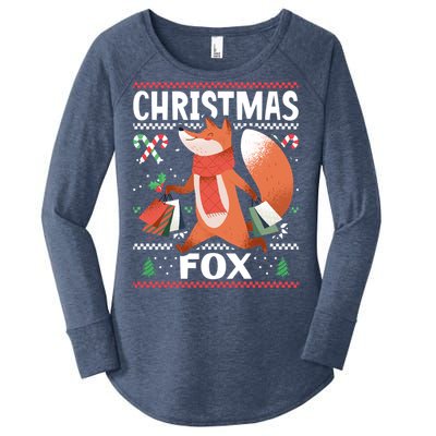 Christmas Fox For Xmas Gift Women's Perfect Tri Tunic Long Sleeve Shirt