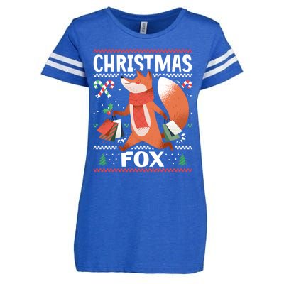 Christmas Fox For Xmas Gift Enza Ladies Jersey Football T-Shirt