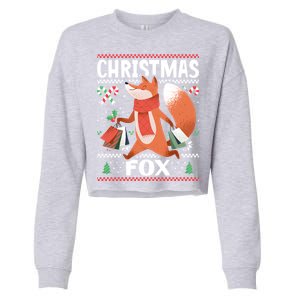 Christmas Fox For Xmas Gift Cropped Pullover Crew