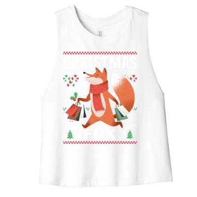 Christmas Fox For Xmas Gift Women's Racerback Cropped Tank