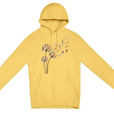 Chihuahua Flower Fly Dandelion Chihuahua Funny Dog Lover V Neck Premium Pullover Hoodie