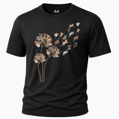 Chihuahua Flower Fly Dandelion Chihuahua Funny Dog Lover V Neck Performance Shirt