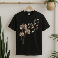 Chihuahua Flower Fly Dandelion Chihuahua Funny Dog Lover V Neck T-Shirt