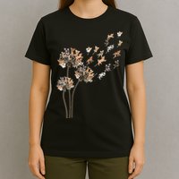 Chihuahua Flower Fly Dandelion Chihuahua Funny Dog Lover V Neck T-Shirt
