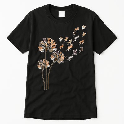 Chihuahua Flower Fly Dandelion Chihuahua Funny Dog Lover V Neck Tall T-Shirt