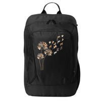 Chihuahua Flower Fly Dandelion Chihuahua Funny Dog Lover V Neck City Backpack
