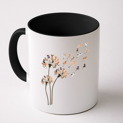 Chihuahua Flower Fly Dandelion Chihuahua Funny Dog Lover V Neck Mug