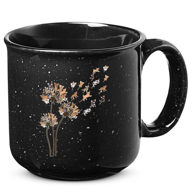 Chihuahua Flower Fly Dandelion Chihuahua Funny Dog Lover V Neck 15oz Campfire Ceramic Mug