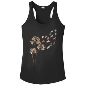 Chihuahua Flower Fly Dandelion Chihuahua Funny Dog Lover V Neck Ladies PosiCharge Competitor Racerback Tank