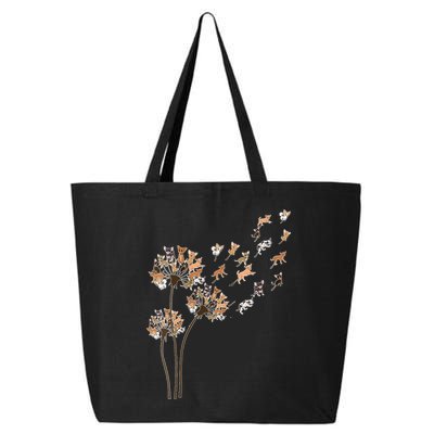 Chihuahua Flower Fly Dandelion Chihuahua Funny Dog Lover V Neck 25L Jumbo Tote