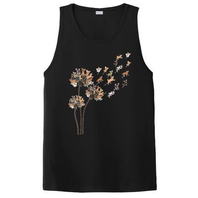 Chihuahua Flower Fly Dandelion Chihuahua Funny Dog Lover V Neck PosiCharge Competitor Tank