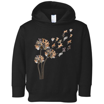 Chihuahua Flower Fly Dandelion Chihuahua Funny Dog Lover V Neck Toddler Hoodie