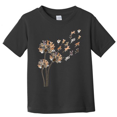 Chihuahua Flower Fly Dandelion Chihuahua Funny Dog Lover V Neck Toddler T-Shirt