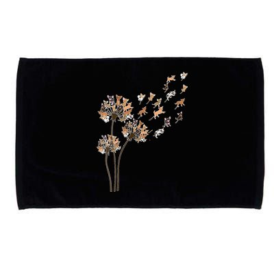 Chihuahua Flower Fly Dandelion Chihuahua Funny Dog Lover V Neck Microfiber Hand Towel