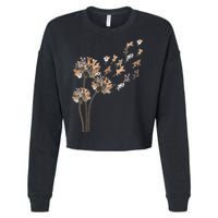 Chihuahua Flower Fly Dandelion Chihuahua Funny Dog Lover V Neck Cropped Pullover Crew