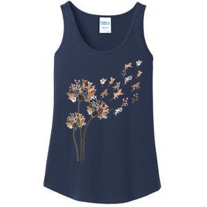 Chihuahua Flower Fly Dandelion Chihuahua Funny Dog Lover V Neck Ladies Essential Tank