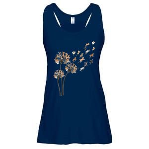 Chihuahua Flower Fly Dandelion Chihuahua Funny Dog Lover V Neck Ladies Essential Flowy Tank