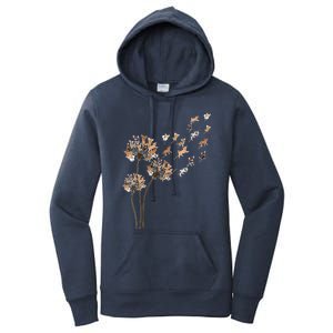 Chihuahua Flower Fly Dandelion Chihuahua Funny Dog Lover V Neck Women's Pullover Hoodie