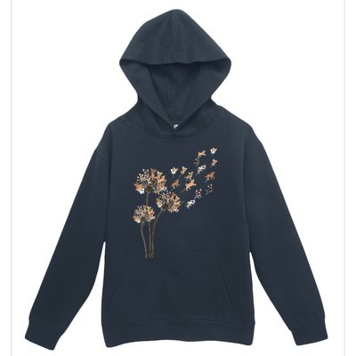 Chihuahua Flower Fly Dandelion Chihuahua Funny Dog Lover V Neck Urban Pullover Hoodie