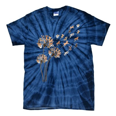 Chihuahua Flower Fly Dandelion Chihuahua Funny Dog Lover V Neck Tie-Dye T-Shirt