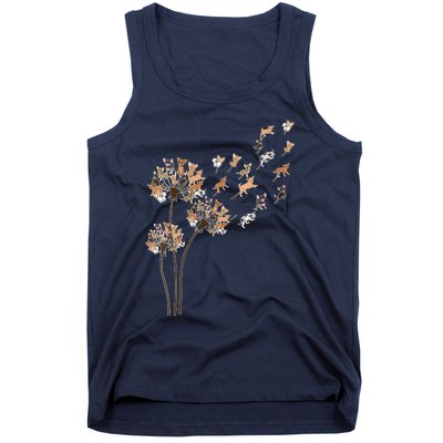 Chihuahua Flower Fly Dandelion Chihuahua Funny Dog Lover V Neck Tank Top