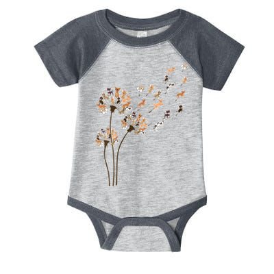 Chihuahua Flower Fly Dandelion Chihuahua Funny Dog Lover V Neck Infant Baby Jersey Bodysuit