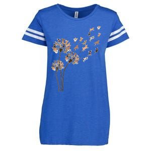 Chihuahua Flower Fly Dandelion Chihuahua Funny Dog Lover V Neck Enza Ladies Jersey Football T-Shirt